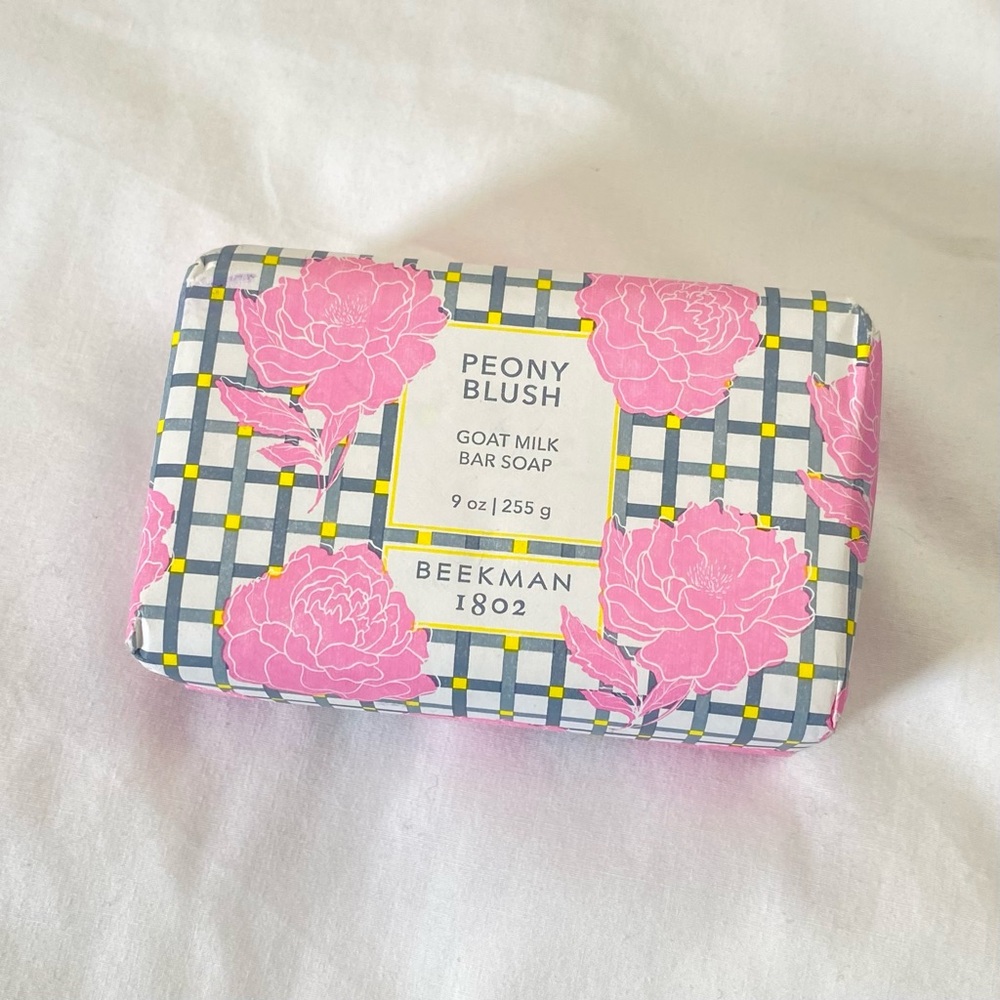 Beekman 1802 Goat Milk Soap PEONY BLUSH LARGE 9.0 oz Sz Bar Bath Body NEW